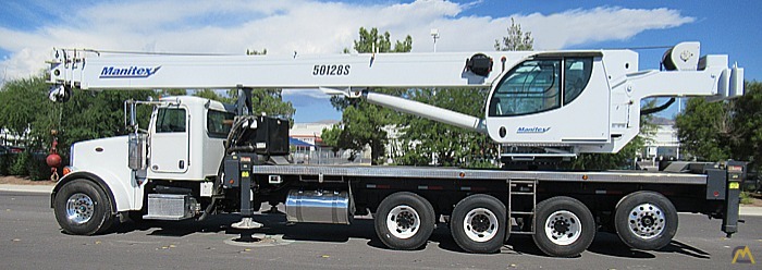 Manitex 50128S 50-ton Boom Truck Crane on Peterbilt 357 0