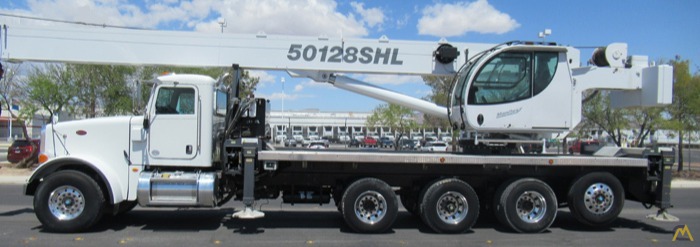 Manitex 50128SHL 50-ton Boom Truck Crane on Peterbilt 367 0