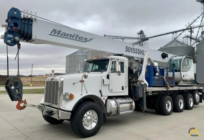 Manitex 50155SHL 50-Ton Boom Truck Crane on Peterbilt 367 0