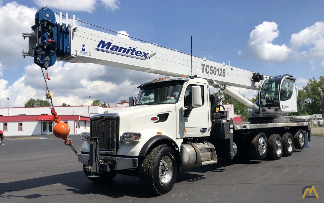Manitex TC50128S Boom Truck Crane on Peterbilt 567