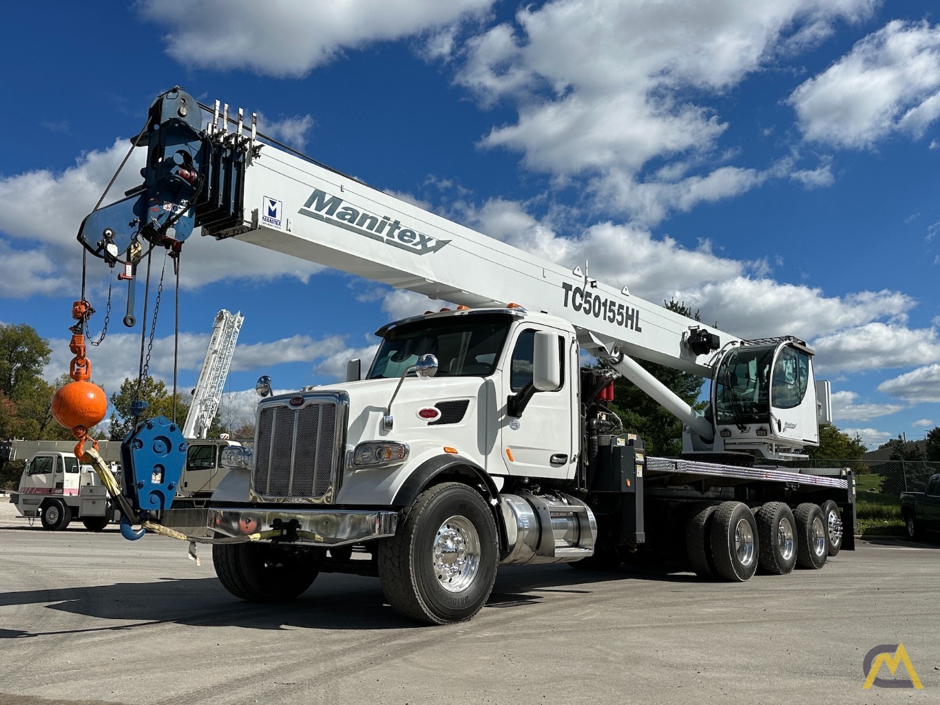Manitex TC50155SHL Boom Truck Crane on Peterbilt 567 For