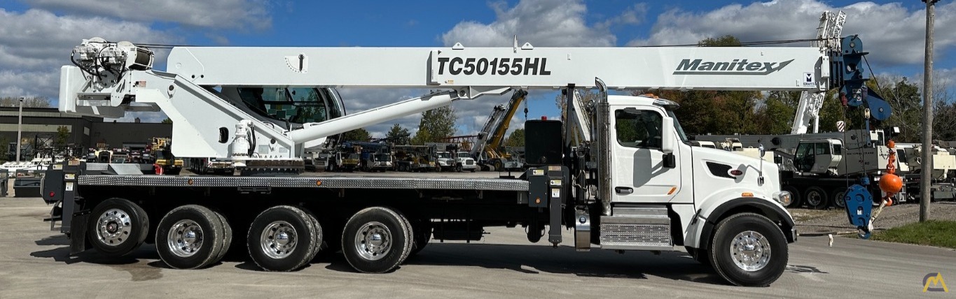 Manitex TC50155SHL Boom Truck Crane on Peterbilt 567 5
