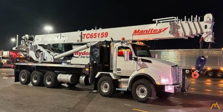 (2) Manitex TC650 Series TC65159 Boom Truck Cranes on Kenworth T880 0