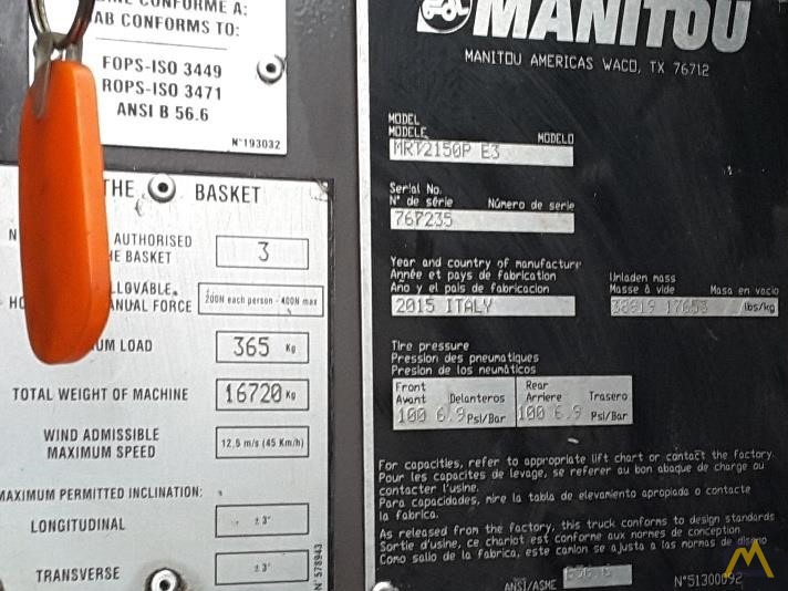 Manitou MRT 2150 Rotating Telehandler 12