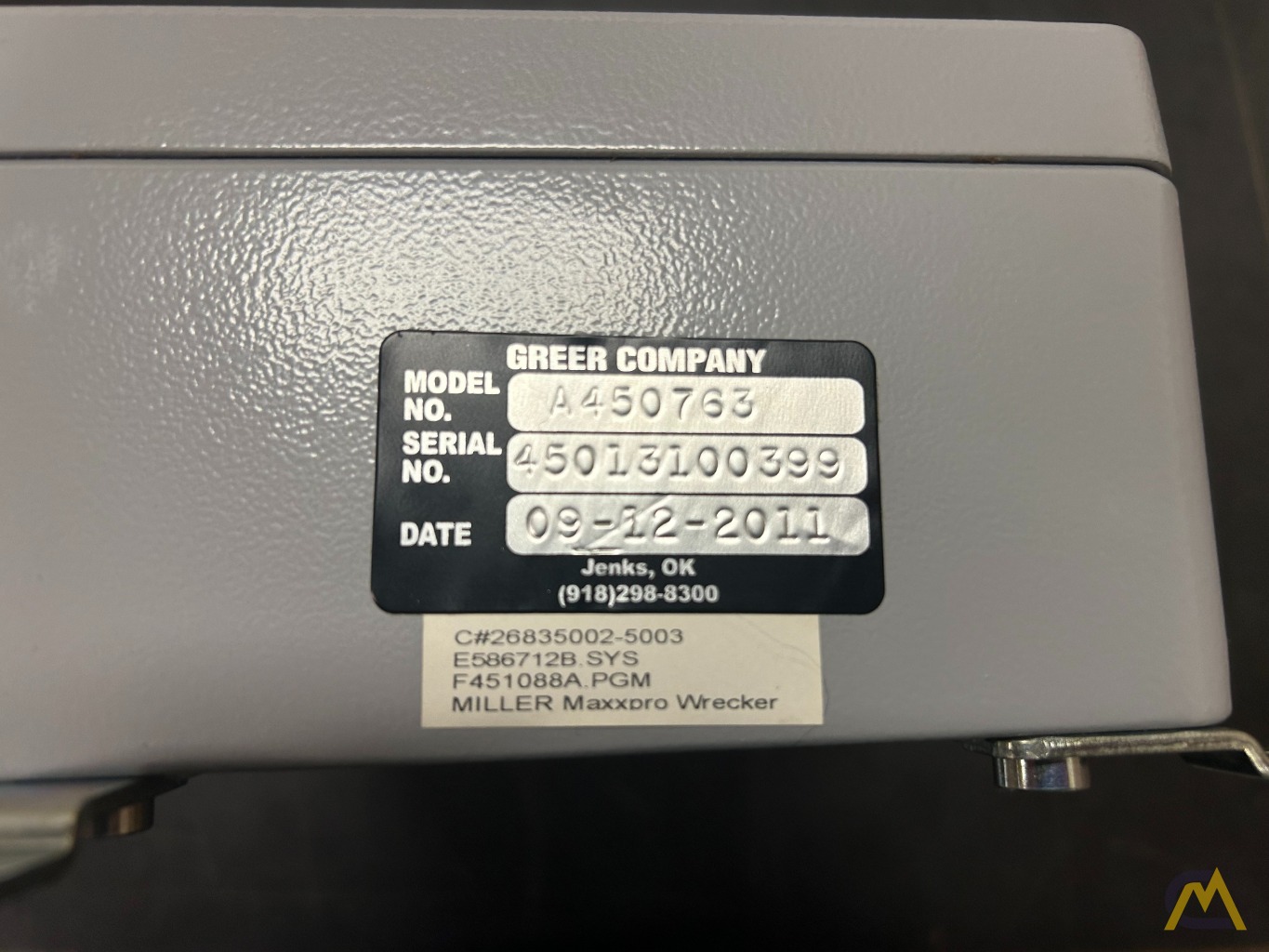 Greer MG510 COMPUTER 4CG & 2JIC-6 4