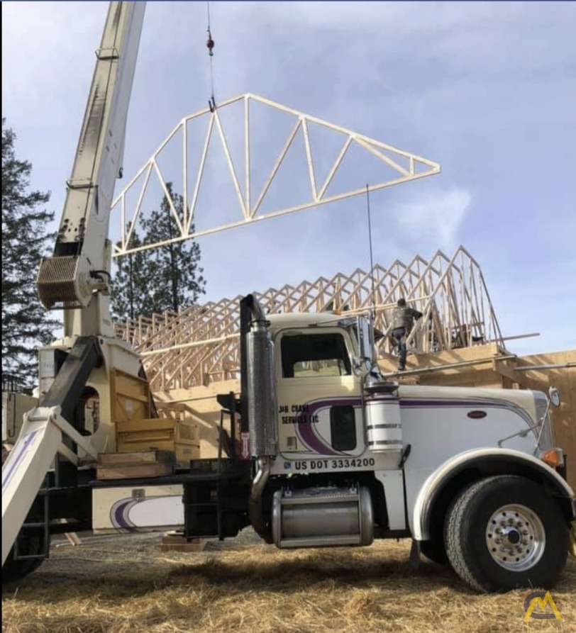 National 680D 18-ton Tractor Mount Boom Truck on Peterbilt 357 with 40' Flatbed Trailer 3