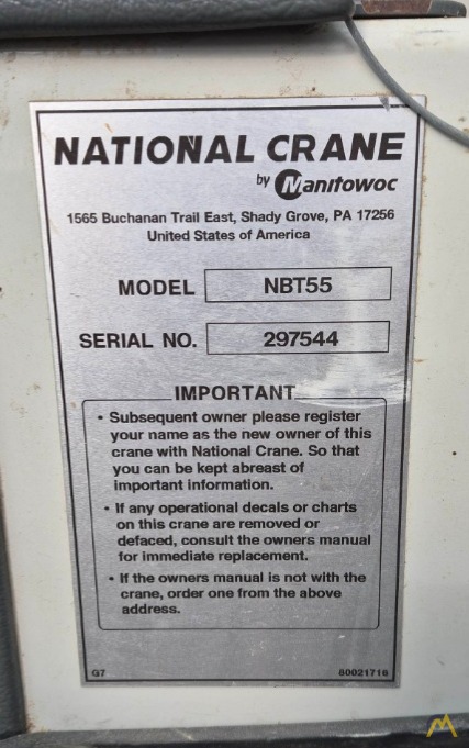 National NBT55-128 Boom Truck Crane on Peterbilt 367 20