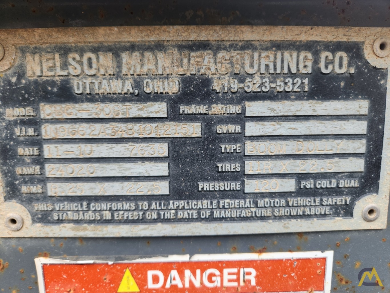 Nelson 3 Axle Boom Dolly CBC-30ST from Grove GMK 5165 1