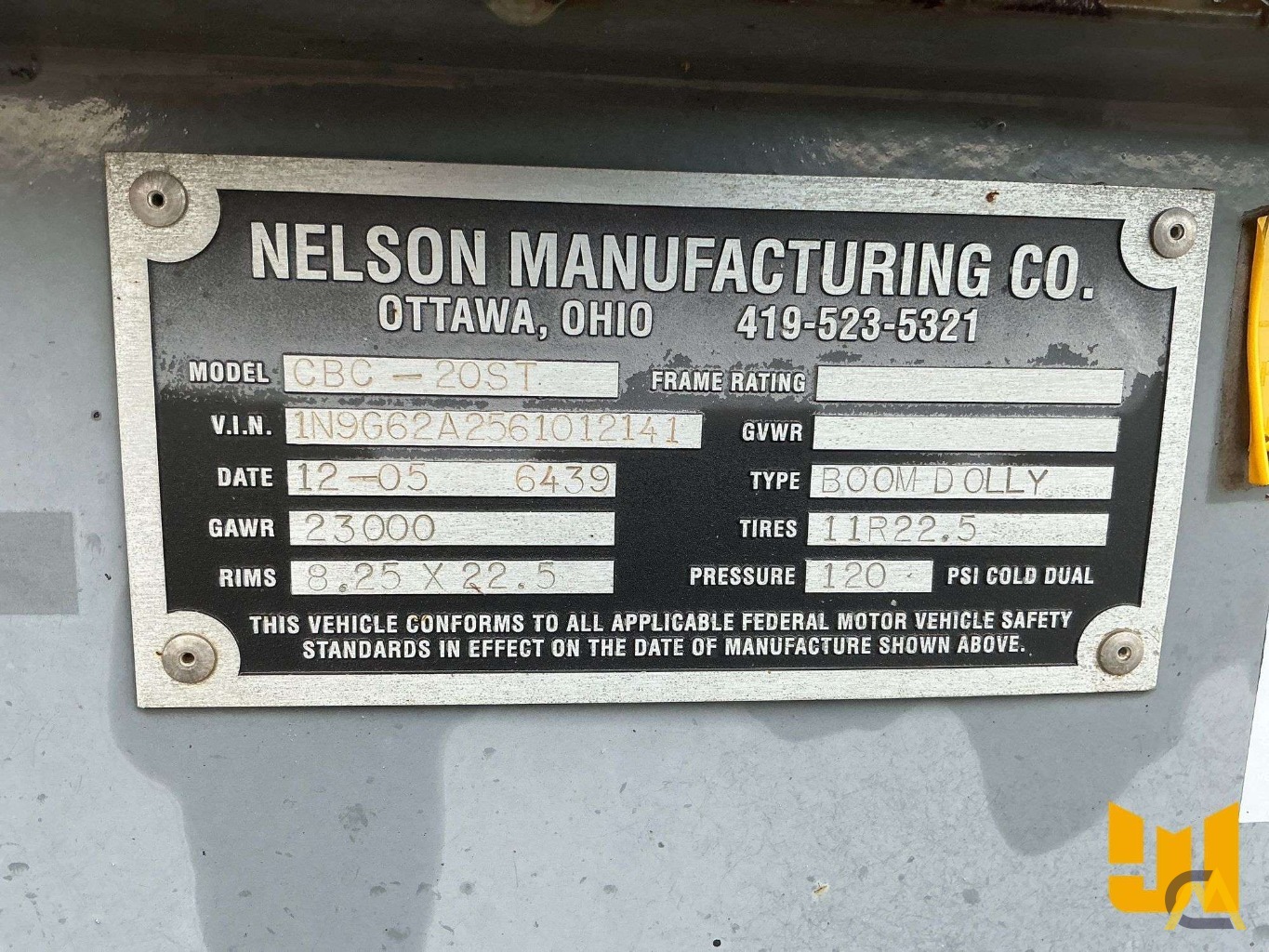 SOLD Nelson Manufacturing CBC-20ST 2-axle Boom Dolly 1
