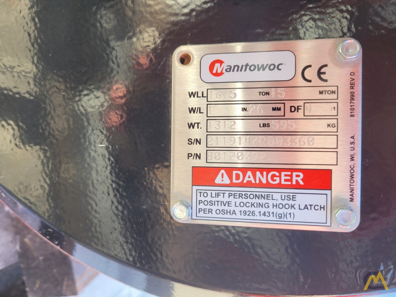 New Manitowoc 16.5Ton Headache Ball For Sale Overhaul Balls Parts