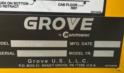 2024 Grove RT770E Rough Terrain Crane 2