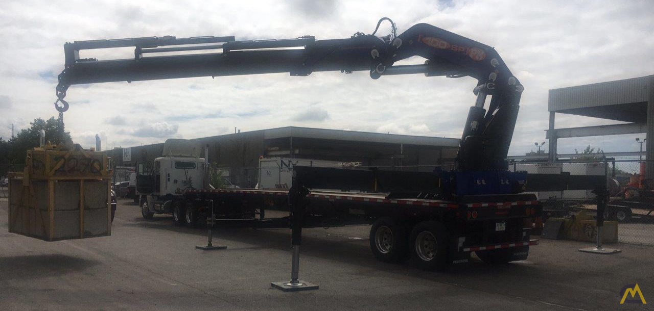 NEW PM 100024 KNUCKLE BOOM REAR-MTD ON 42′ T/A TRAILER For