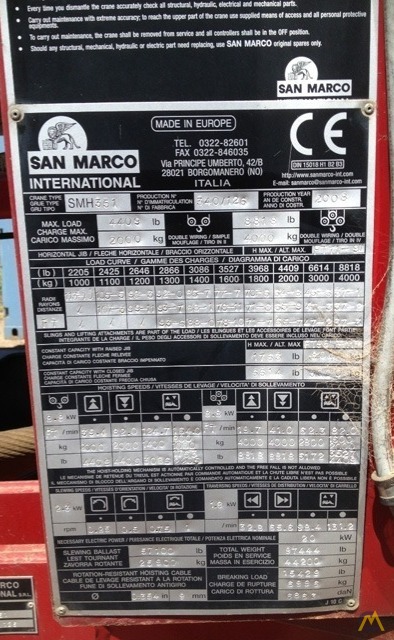 San Marco SMH 351 Self Erecting Tower Crane 10