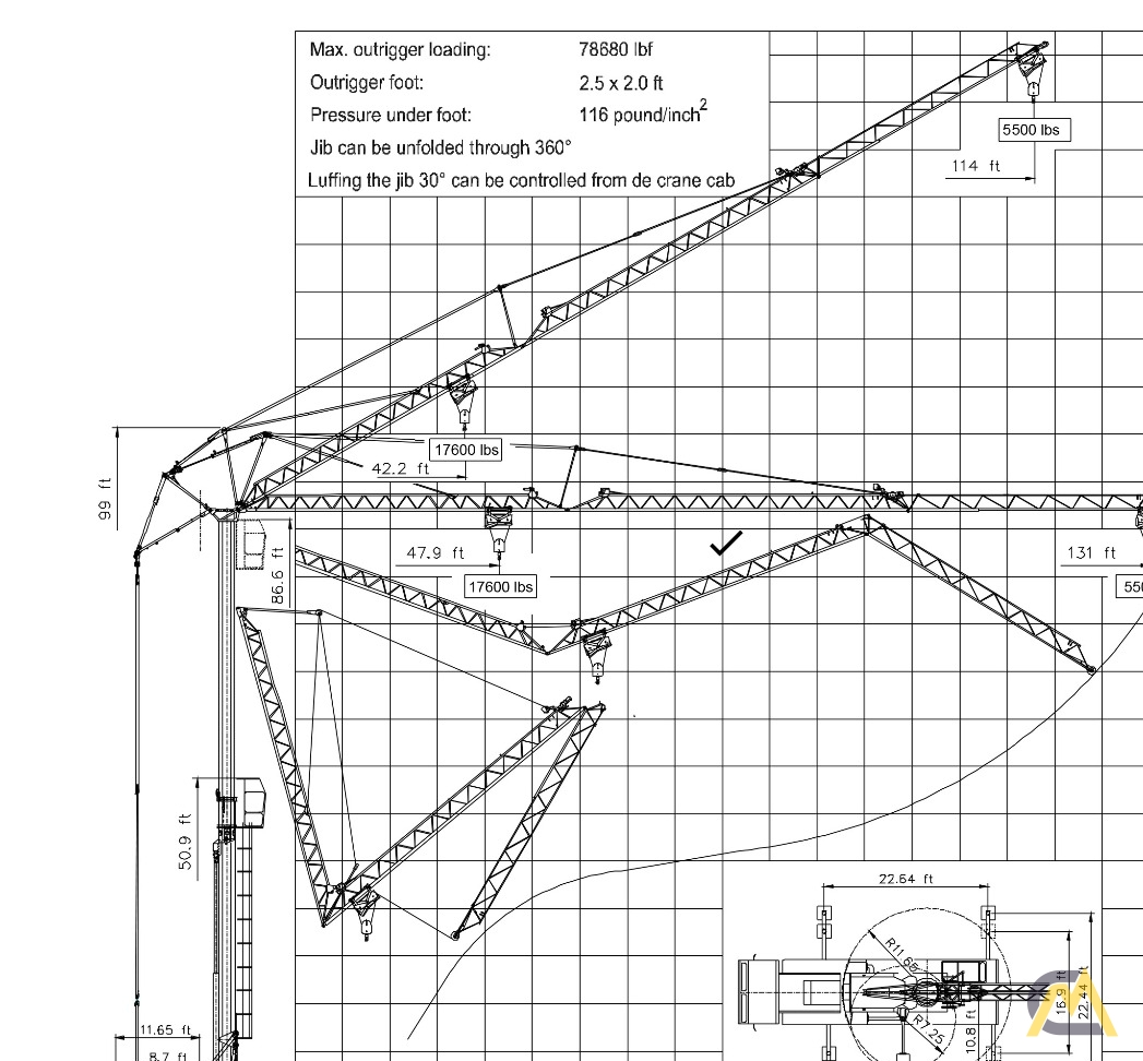 Spierings SK488-AT4 8-Ton Self Erecting Truck Mounted Tower Crane 4