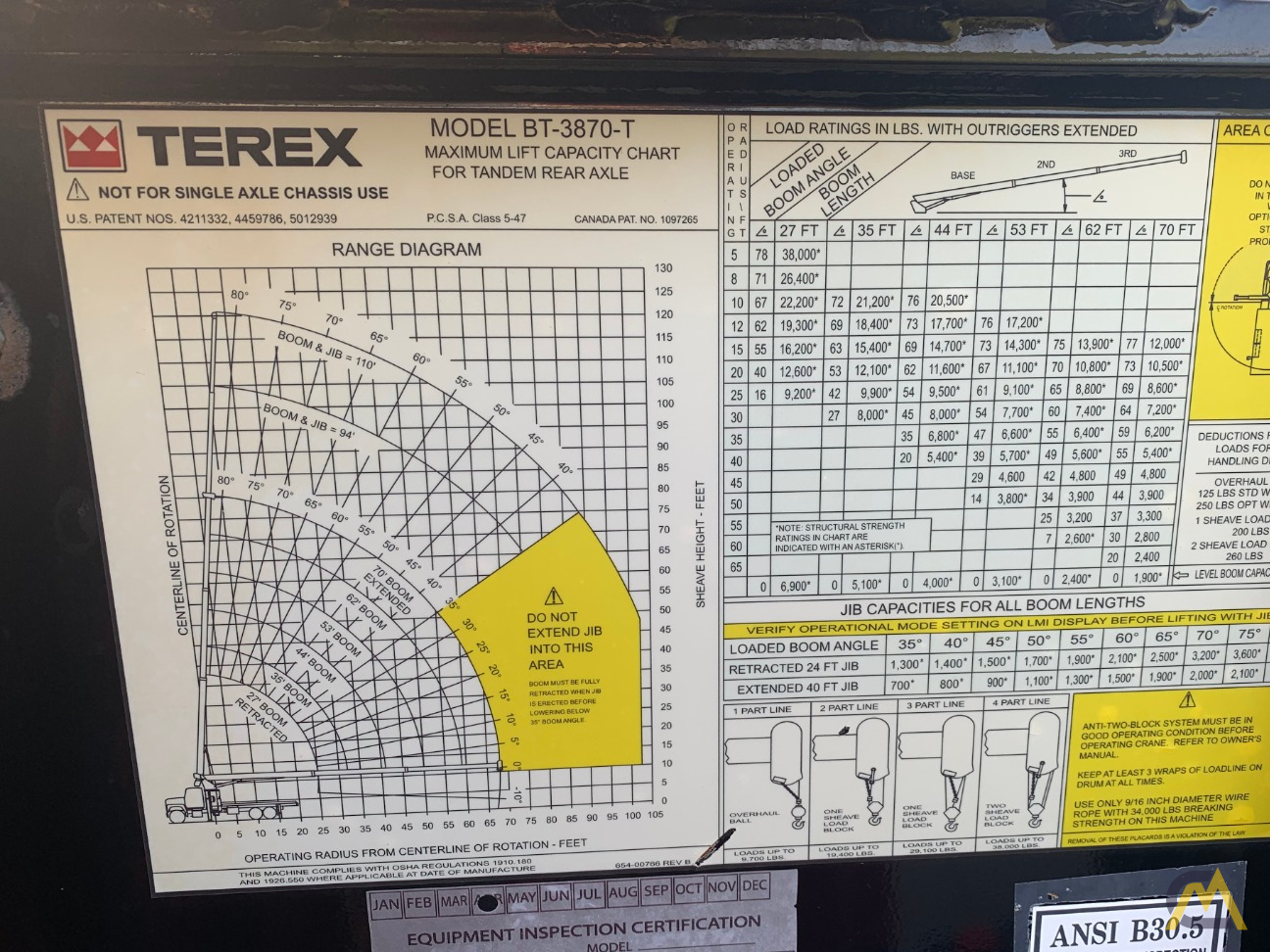 Terex BT 3870T 19-ton Boom Truck Crane on Western Star 4900SA 8