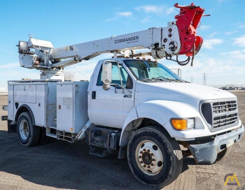 Terex Commander 4045 Utility Digger Derrick Telescopic Boom Service Truck Crane on Ford F 750 1