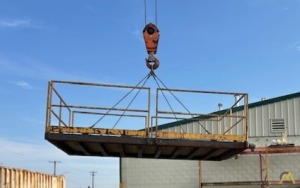 14 x 8 Hanging Aerial Crane Work Platform rated for 10,000 lb Lifting Capacity