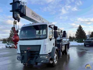 SOLD Manitex 22101S Mounted on a 2021 Peterbilt 220 |  Open Rider Seat Boom Truck 