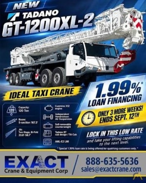 NEW Tadano GT-1200XL-2 Telescopic Truck Crane with Special Financing