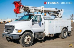 Terex Commander 4045 Utility Digger Derrick Telescopic Boom Service Truck Crane on Ford F 750