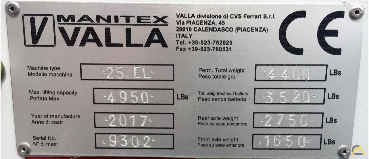 Valla 25 EL 2.45-ton Electric Pick & Carry Crane 5