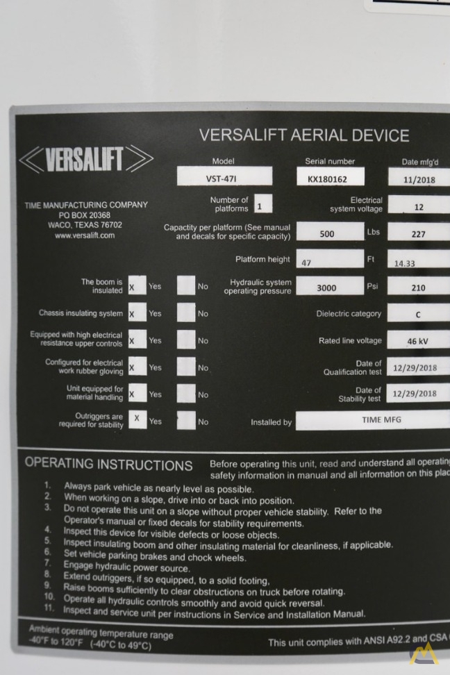 Versalift VST-47-I 0.25-Ton Articulating Bucket Truck 16