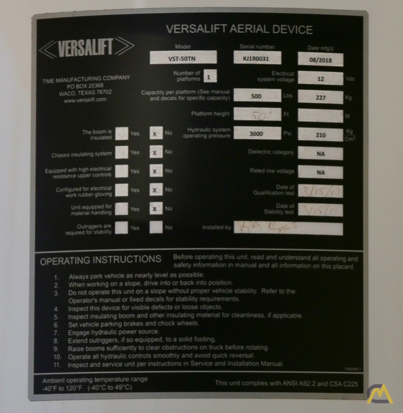 Versalift VST-50-TN 0.50-ton Articulating Bucket Truck 25