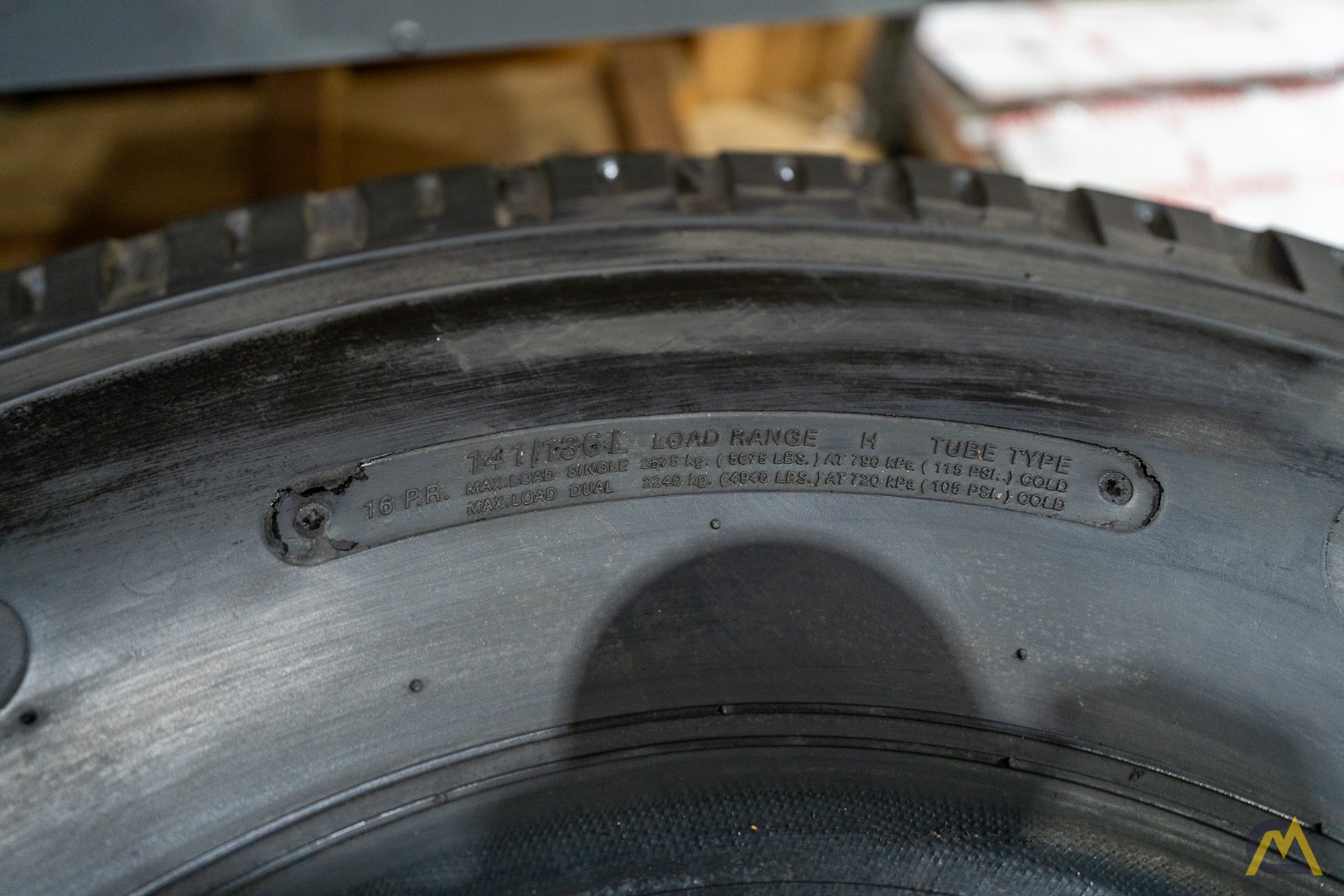 YardKing OTR 10-15 Tires Size 141/136L for Broderson Carry Deck Crane 2
