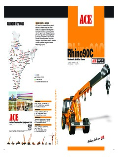 ACE (Action Construction Equipment) Rhino 90C Specifications