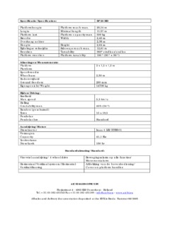 Aichi SP20HD Specifications