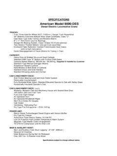 American 9090 DES Specifications
