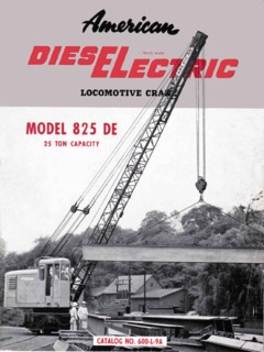 American 825 DE Specifications