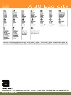 Arcomet A 30 Eco city Specifications