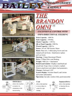 Bailey THE BRANDON OMNI Specifications
