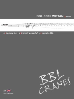 BBL Cranes BBL 8035 WOTAN x-treme Specifications