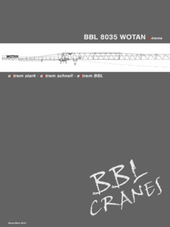 BBL Cranes BBL 8035 WOTAN x-treme Specifications