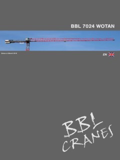 BBL Cranes BBL 7024 WOTAN Specifications
