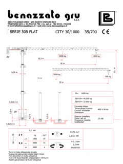 Benazzato Gru 305 FLAT Specifications