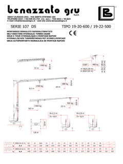 Benazzato Gru 107 DS Specifications