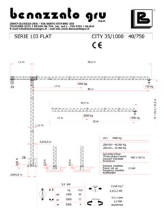 Benazzato Gru 103 FLAT Specifications