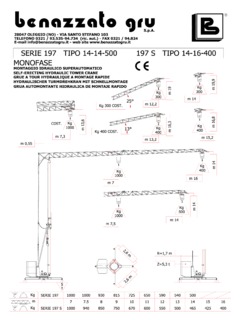 Benazzato Gru 197 S Specifications