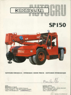 Bencini SP150 Specifications