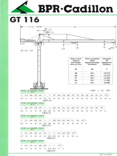 BPR-Cadillon GT 116 Specifications