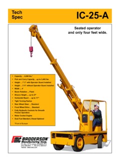 Broderson IC-25-A Specifications