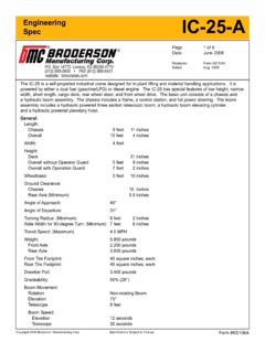 Broderson IC-25-A Specifications