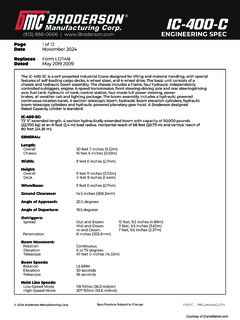 Broderson IC-400-C Specifications