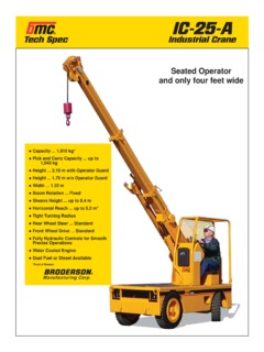 Broderson IC-25-A Specifications