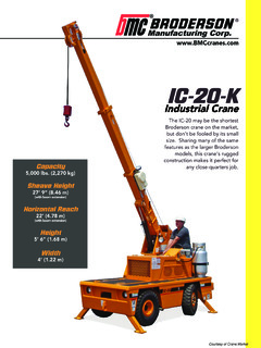Broderson IC-20-K Specifications