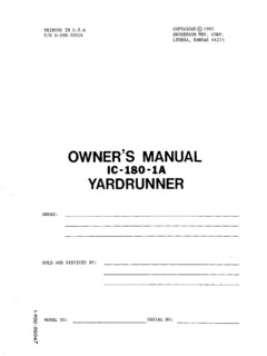 Broderson IC-180-1A Specifications