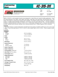 Broderson IC-35-2E Specifications